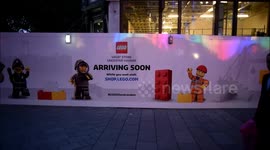 Work starts on the construction of the Lego store in Leicester Square