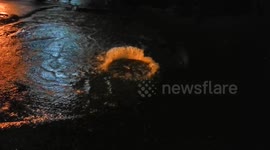 20160801 Flooding Manhole cover - Northumberland County, Pa USA