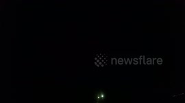 Lighting strikes in Edessa, Greece