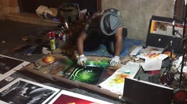 Amazing painting on Rome street