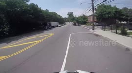 Cyclist almost runs over Elderly man