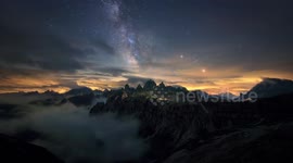 Breathtaking timelapse of the 'Godzilla Mountain'