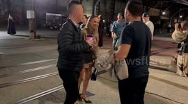 Samantha Jade and husband attend day 2 of Australian Fashion Week, Sydney, Australia