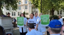 Activist and naturist Chris packham joins 100 scientists outside Parliament for climate Justice