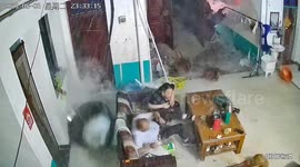 Family's water pressure tank suddenly explodes leaving them and their room soaked