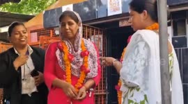 Two young women got married in a temple and tied the sacred knot of husband and wife in Badaun, Uttar Pradesh