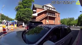 Driver barges through police cordon in Maryland