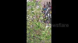 Serbia: People observe 16 minutes of silence at the Faculty of law in Belgrade