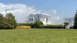 UK: Burst water main batters house in shocking video