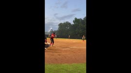 Pitcher hits umpire behind catcher during Memphis baseball game