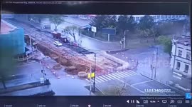 Lexus crashes into fence at roadwork site in Blagoveshchensk injuring two