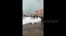 Spain: Severe Weather Brings Heavy Hail To Villar Del Arzobispo / 2