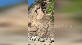 US: Massive Rockslide Shuts Down Stretch Of Scenic SR 11 As Crews Race To Secure Slope