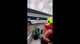 Flooding on Route 9 between Rosario and Buenos Aires, Argentina