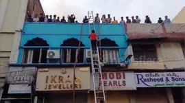 At least 8 people died, after a major fire broke out in a building at Charminar, Hyderabad