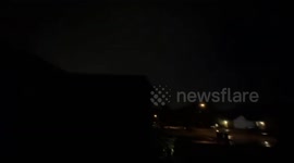 US: Multiple lightning flashes during storm in Lorain