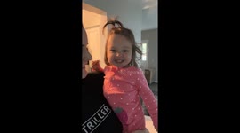 Cutest rejection ever? Niece said 'nope' to morning greetings