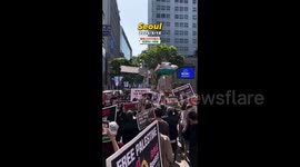 South Korea: Protesters demonstrate in Seoul in support of the people of Gaza