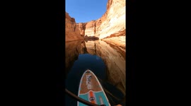Paddle boarder spends 10 years trying to get beautiful video floating on ‘mirrored’ canyon