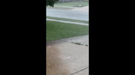 Quarter-sized hail and strong wind gusts west of Jenks — severe weather the area