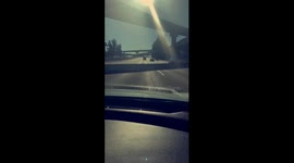 RC Car Speeding on a Freeway