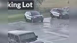 Australia: Lightning Strikes Newcastle Police Car During Storm No Injuries Reported