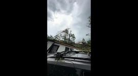 Woman films devastation caused by tornado that left Illinois neighbourhood in ruins