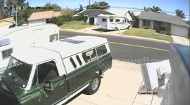 Man is run over TWICE by his own pick-up truck