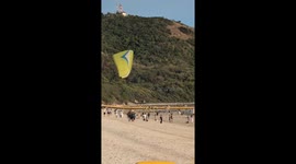 Paramotorists Fly Into Water