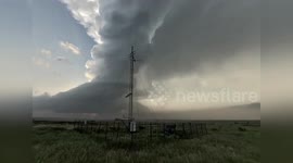 US: Terrifying Storm Caught On Timelapse As It Strikes Freedom Oklahoma