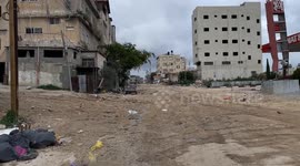 View of the destruction of Tulkarm Refugee Camp due to the IDF military operation, IDPs still living in the area