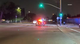 US, Los Angeles: Panorama City Pursuit Of Attempted Murder Suspect