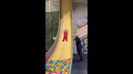 An adorable video of a toddler on a huge ride that he refuses to let go of. Super funny