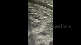 US: Huge amounts of hail accumulation southwest of Butler, OK