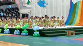 Boy refuses to perform during children's show and hurls chair off stage in protest