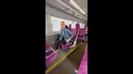 Tourist Discovers Japanese Train Chairs