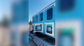 Dad spent $65k on tiny 4ft by 8ft sleep pods on a trailer - to help homelessness