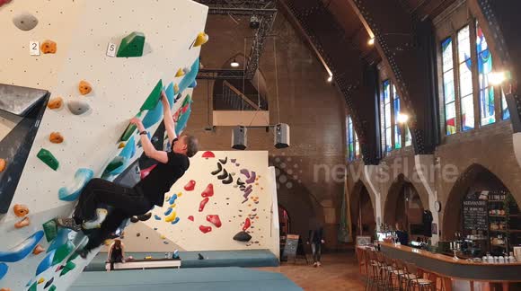 Former Dutch Roman Catholic church turned into indoor climbing centre