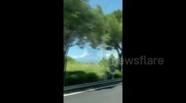 Mount Etna Spews Plumes Of Ash