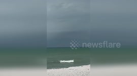 US: Double Lightning Strikes Blast The Ocean In Naples Florida