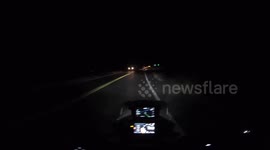Drunk Guy That Crashed Car into Ditch Tries to Fight Motorcyclist
