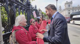 Shockat Adam MP at the Emergency Demonstration highlighted the Red line for Palestine - Arms embargo & sanction now in London, UK