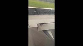 Passenger spots smiley face drawn plane's wing