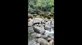 Tourist slips on waterfall and is almost dragged away by rapids in India