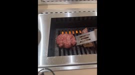 Hamburger grilling mishap in Taipei, Taiwan