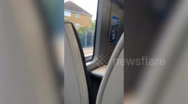 Man taunted by £5 note just out of reach on train tracks