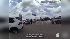 US: Tampa Police Rescue Child And Driver After Fiery Crash On Fowler Avenue