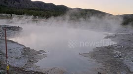 US: Black Diamond Pool Erupts Again In Yellowstone As Webcam Captures Fiery Blast