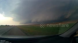 The view of a Texas storm