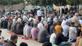 Muslims in Bethlehem perform Eid al-Adha prayer in courtyard of Church of Nativity